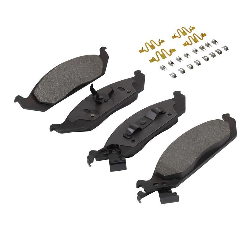 MPA 1001-0650M Quality-Built Premium Semi-Metallic Brake Pads w/ Hardware