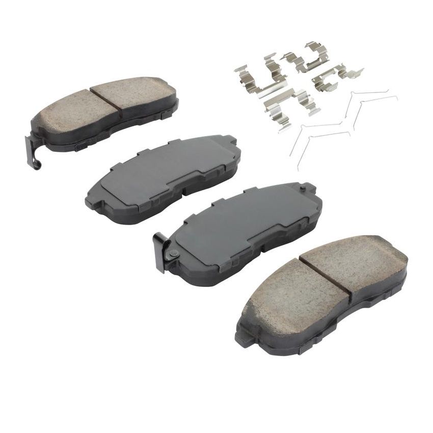 MPA 1001-0653M Quality-Built Premium Semi-Metallic Brake Pads w/ Hardware