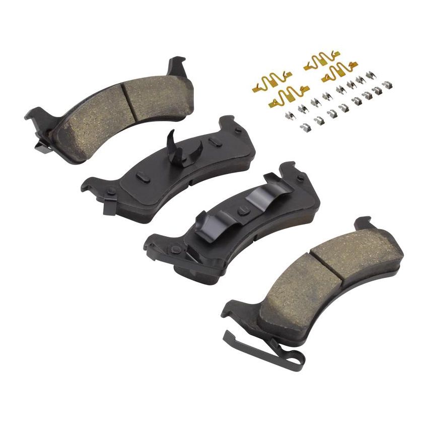 MPA 1001-0666M Quality-Built Premium Semi-Metallic Brake Pads w/ Hardware