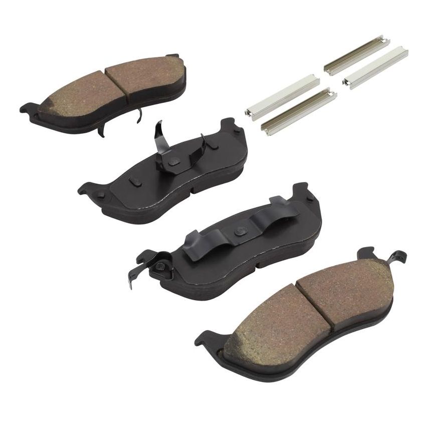 MPA 1001-0674M Quality-Built Premium Semi-Metallic Brake Pads w/ Hardware