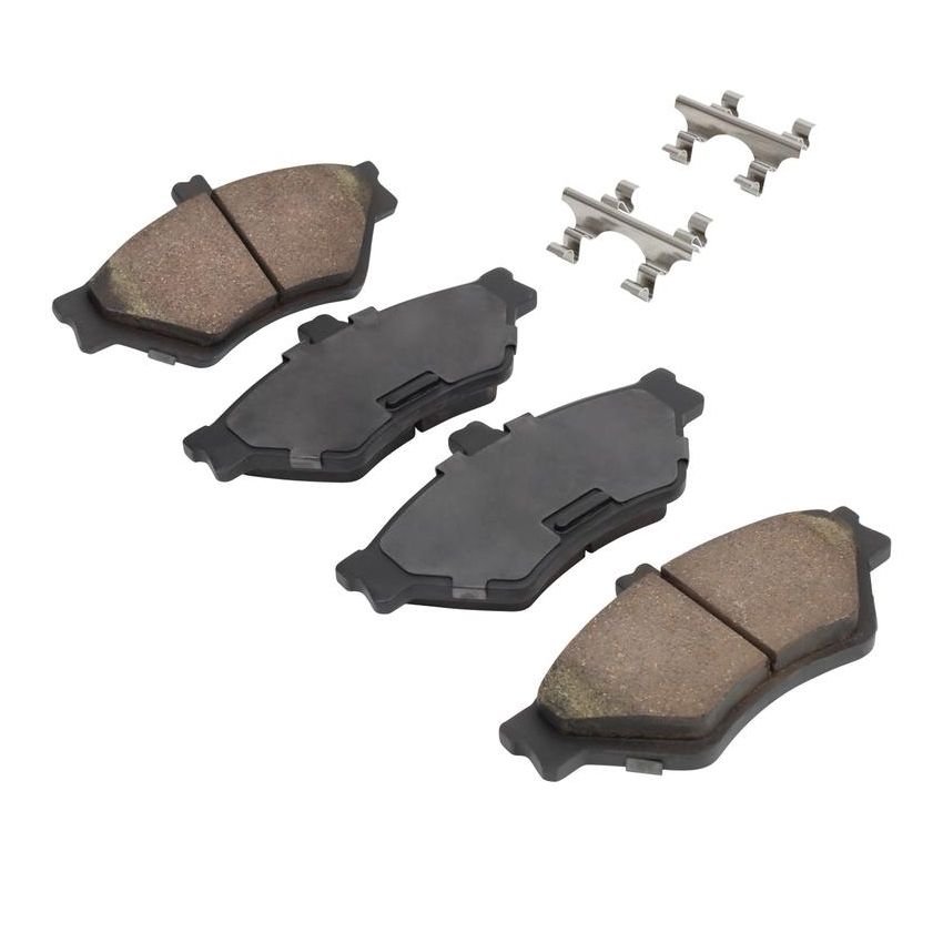 MPA 1001-0678M Quality-Built Premium Semi-Metallic Brake Pads w/ Hardware