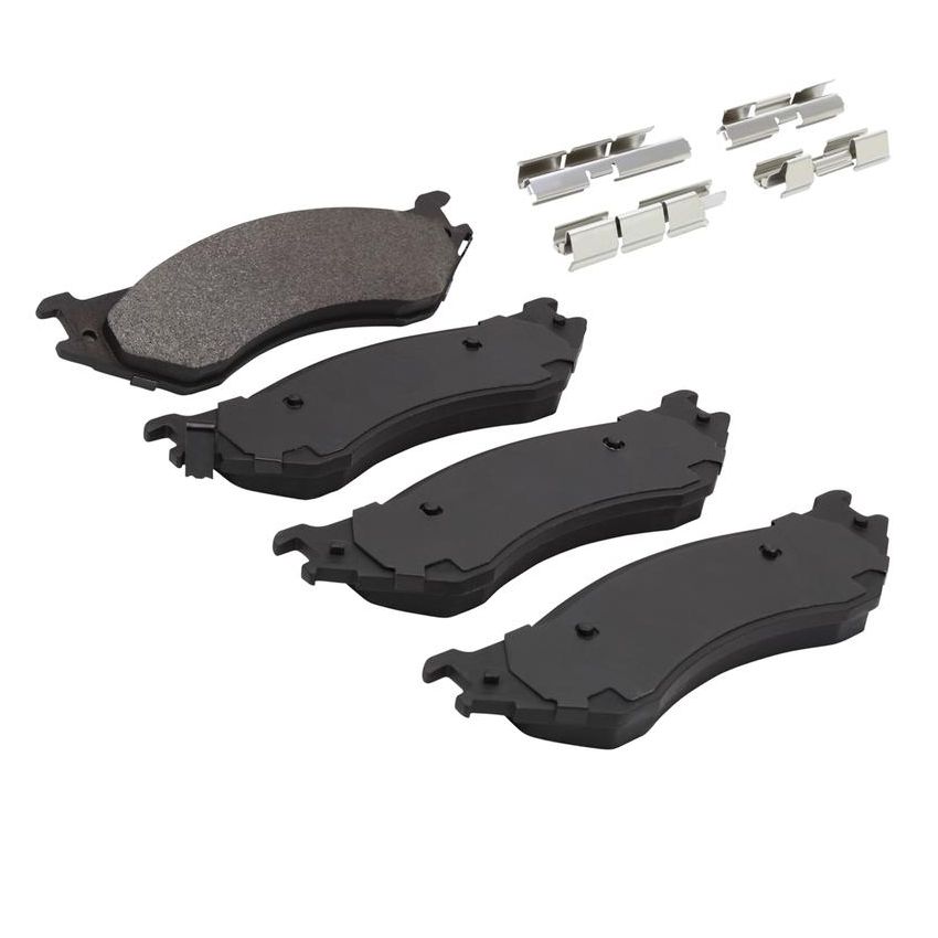 MPA 1001-0702BM Quality-Built Premium Semi-Metallic Brake Pads w/ Hardware