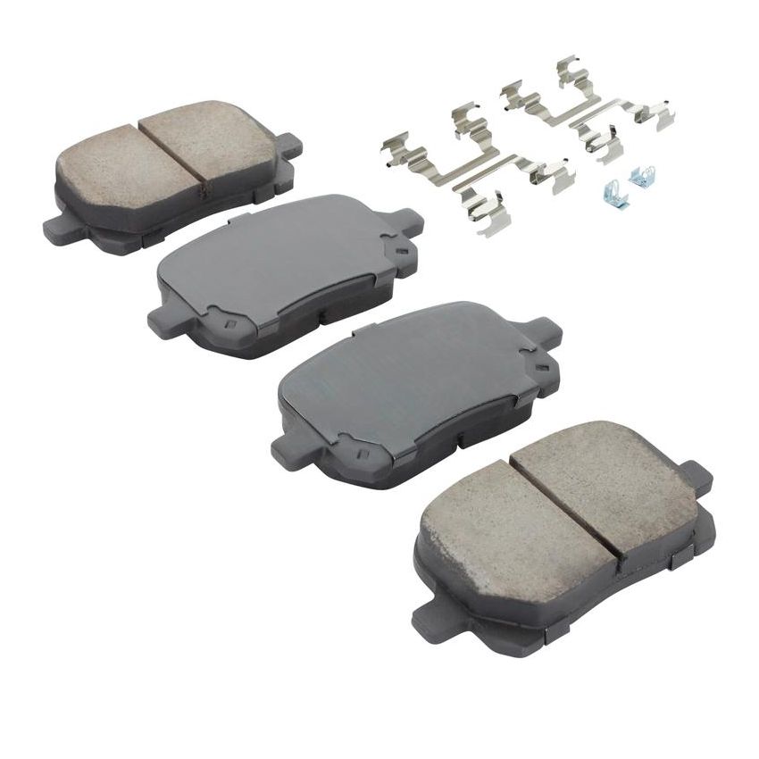 MPA 1001-0707M Quality-Built Premium Semi-Metallic Brake Pads w/ Hardware