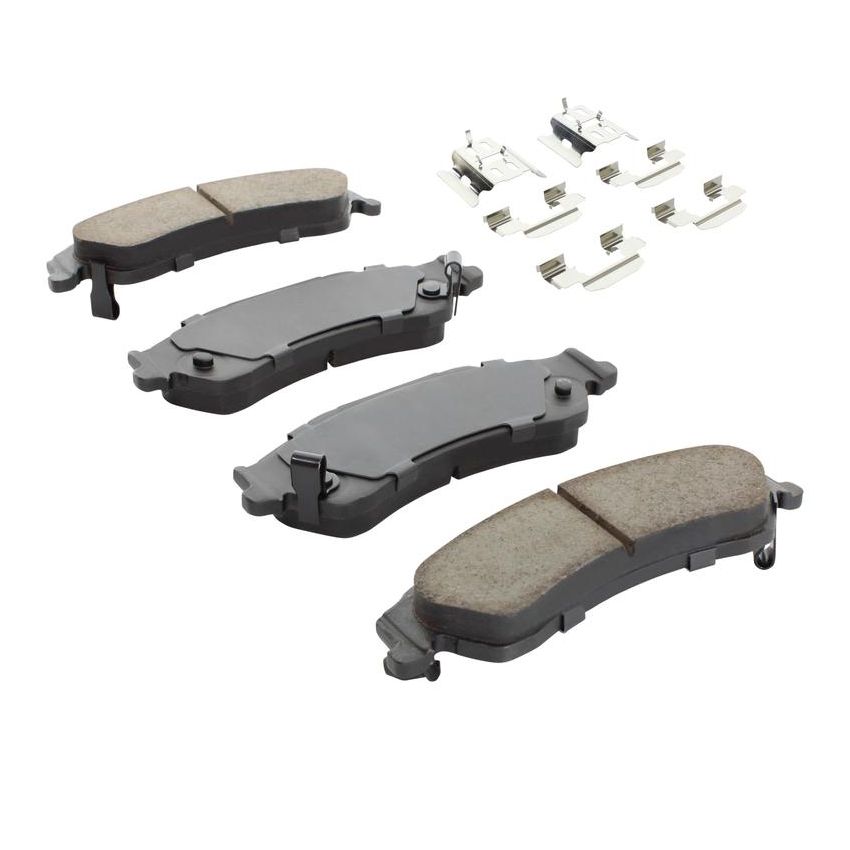MPA 1001-0729M Quality-Built Premium Semi-Metallic Brake Pads w/ Hardware