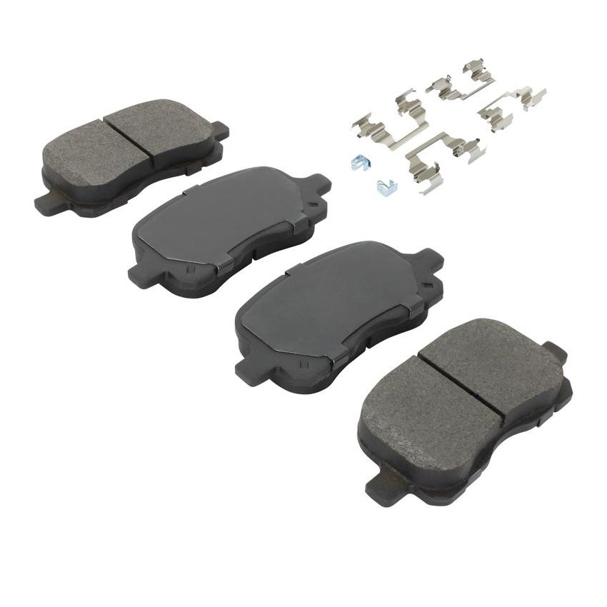 MPA 1001-0741M Quality-Built Premium Semi-Metallic Brake Pads w/ Hardware