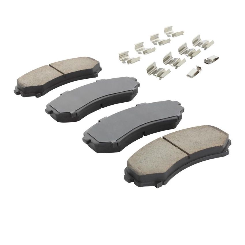 MPA 1001-0867M Quality-Built Premium Semi-Metallic Brake Pads w/ Hardware
