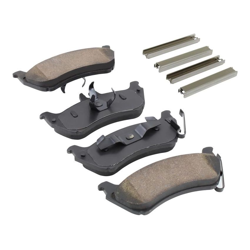 MPA 1001-0875M Quality-Built Premium Semi-Metallic Brake Pads w/ Hardware