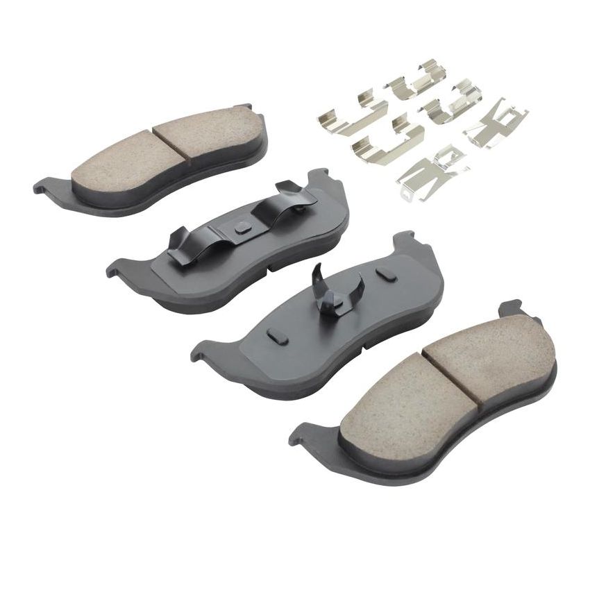MPA 1001-0881M Quality-Built Premium Semi-Metallic Brake Pads w/ Hardware