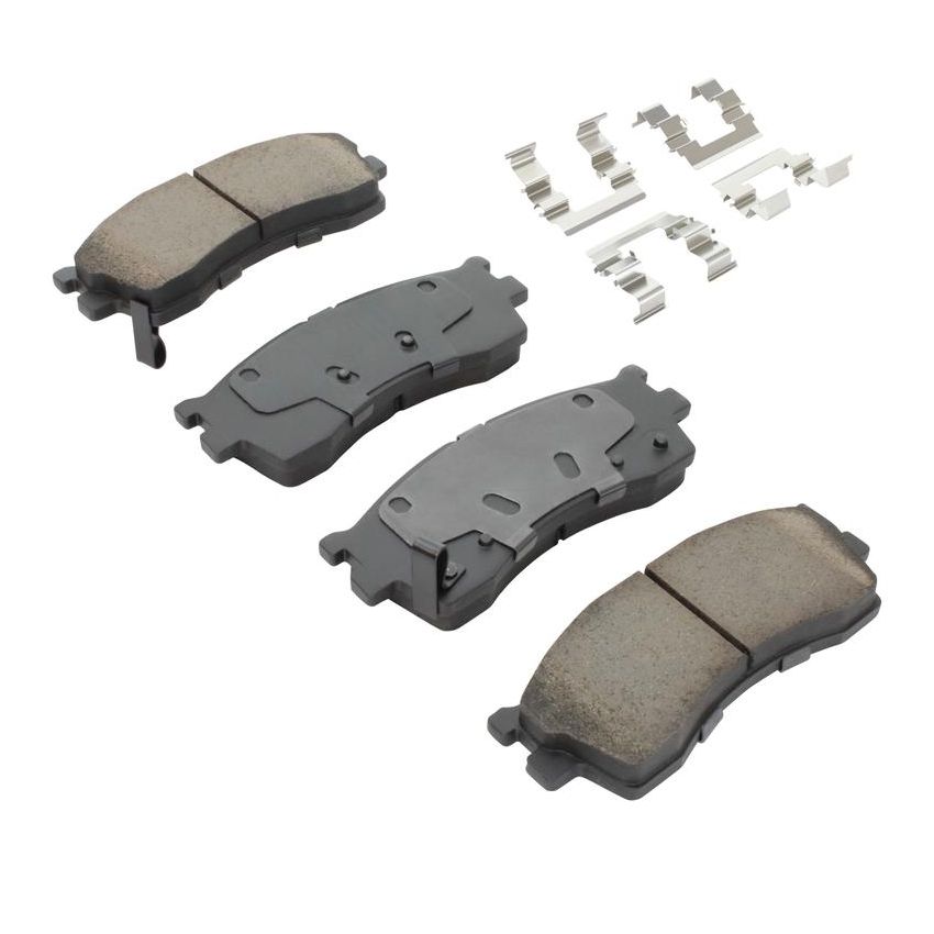 MPA 1001-0889M Quality-Built Premium Semi-Metallic Brake Pads w/ Hardware