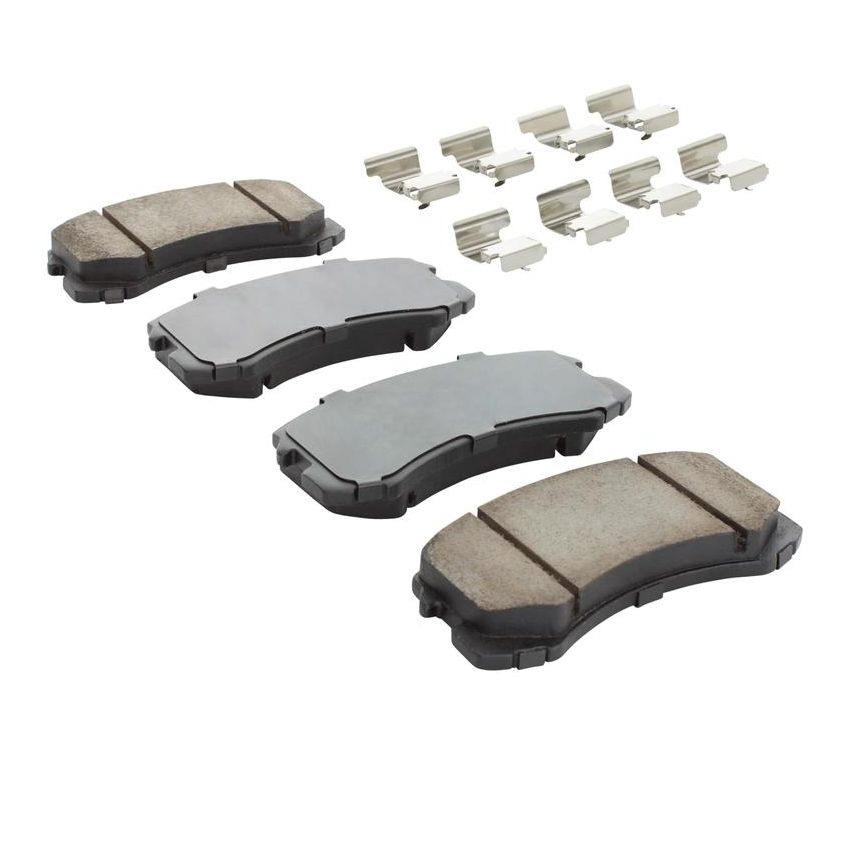 MPA 1001-0904M Quality-Built Premium Semi-Metallic Brake Pads w/ Hardware