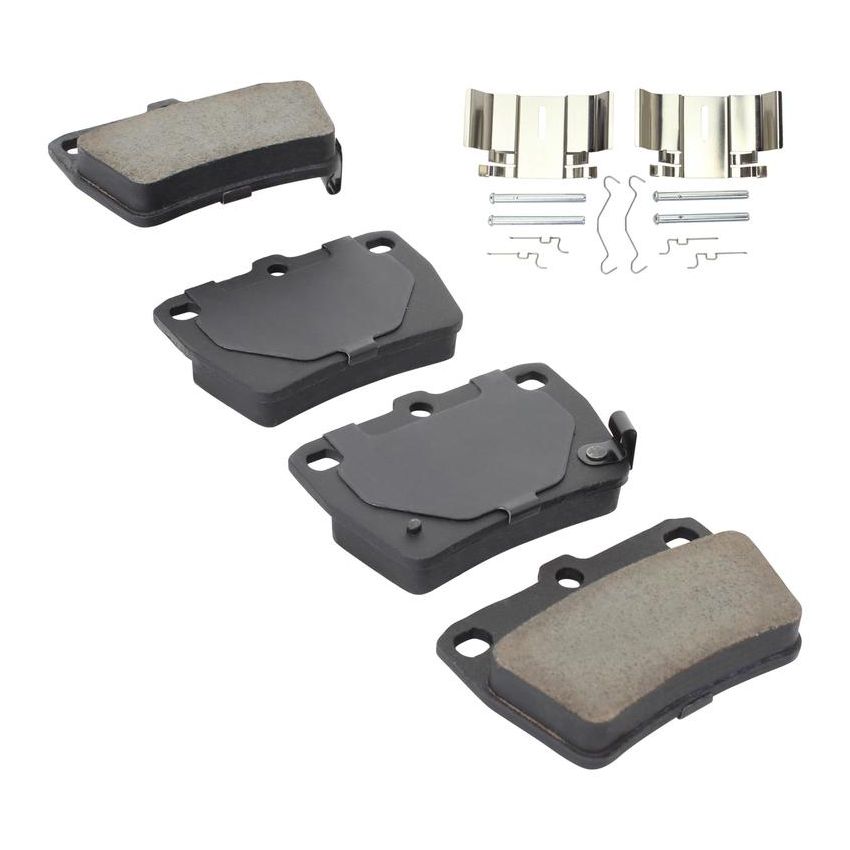 MPA 1001-1051M Quality-Built Premium Semi-Metallic Brake Pads w/ Hardware