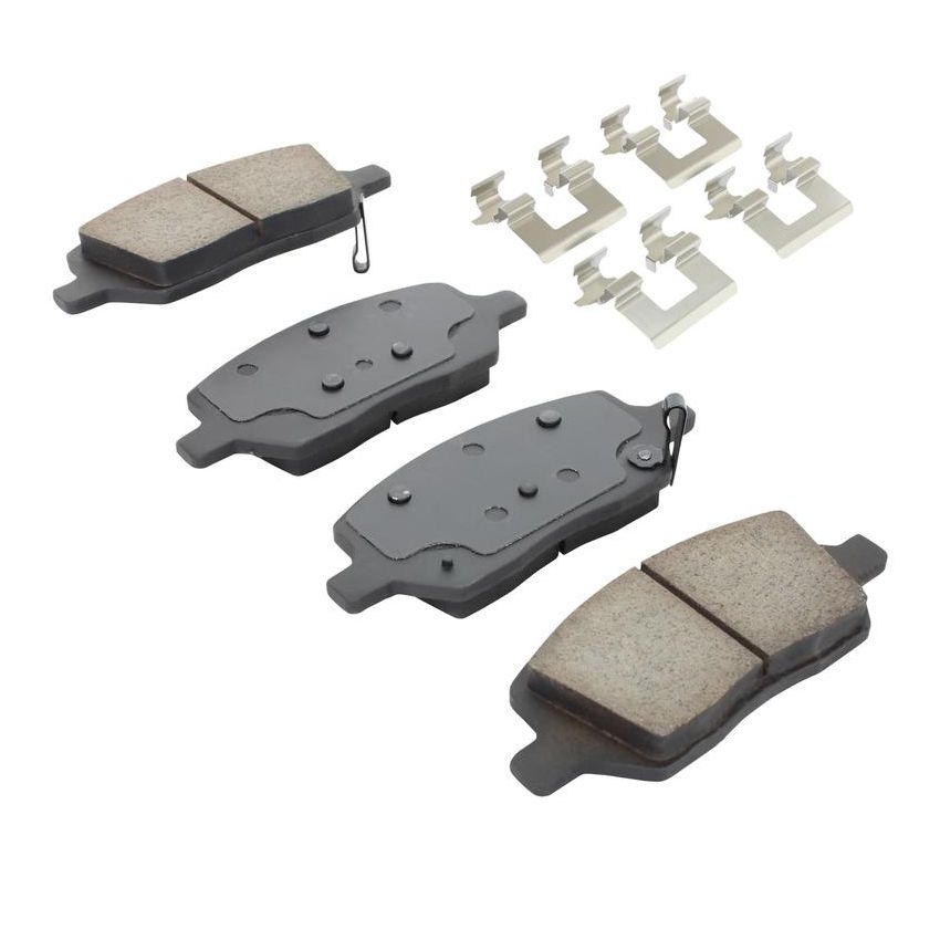 MPA 1001-1093M Quality-Built Premium Semi-Metallic Brake Pads w/ Hardware