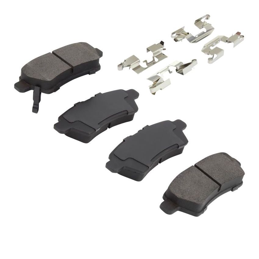 MPA 1001-1101M Quality-Built Premium Semi-Metallic Brake Pads w/ Hardware