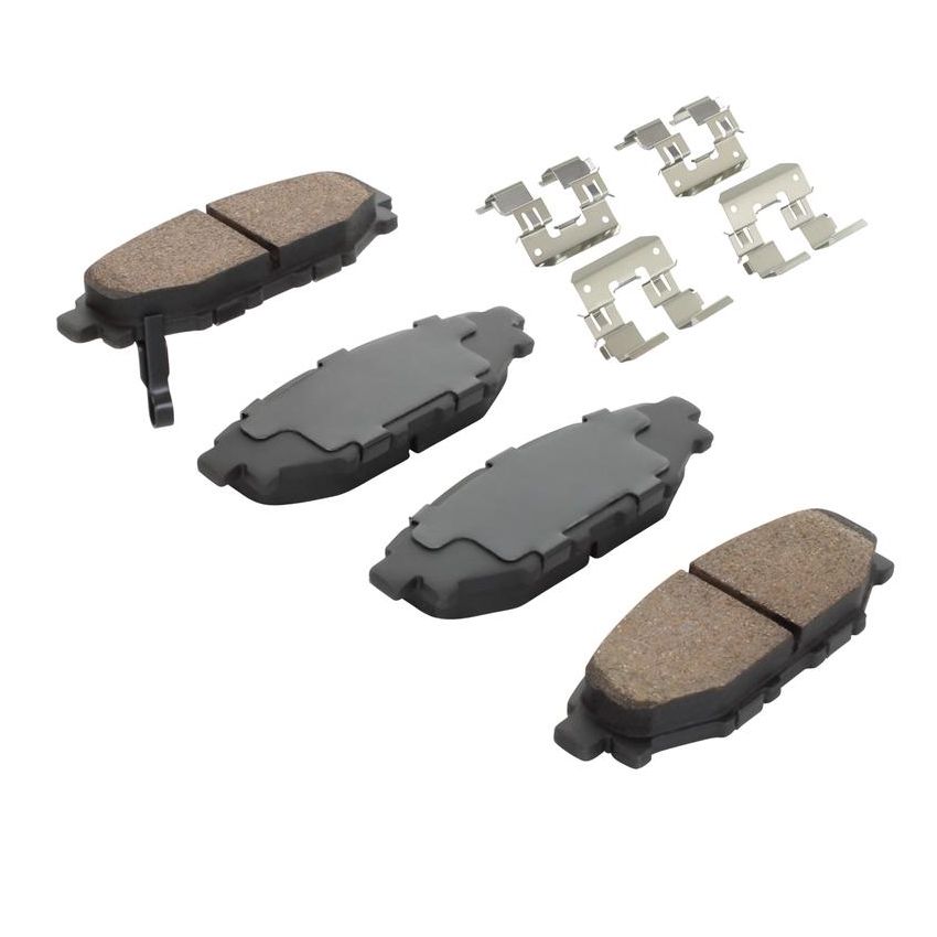 MPA 1001-1114M Quality-Built Premium Semi-Metallic Brake Pads w/ Hardware
