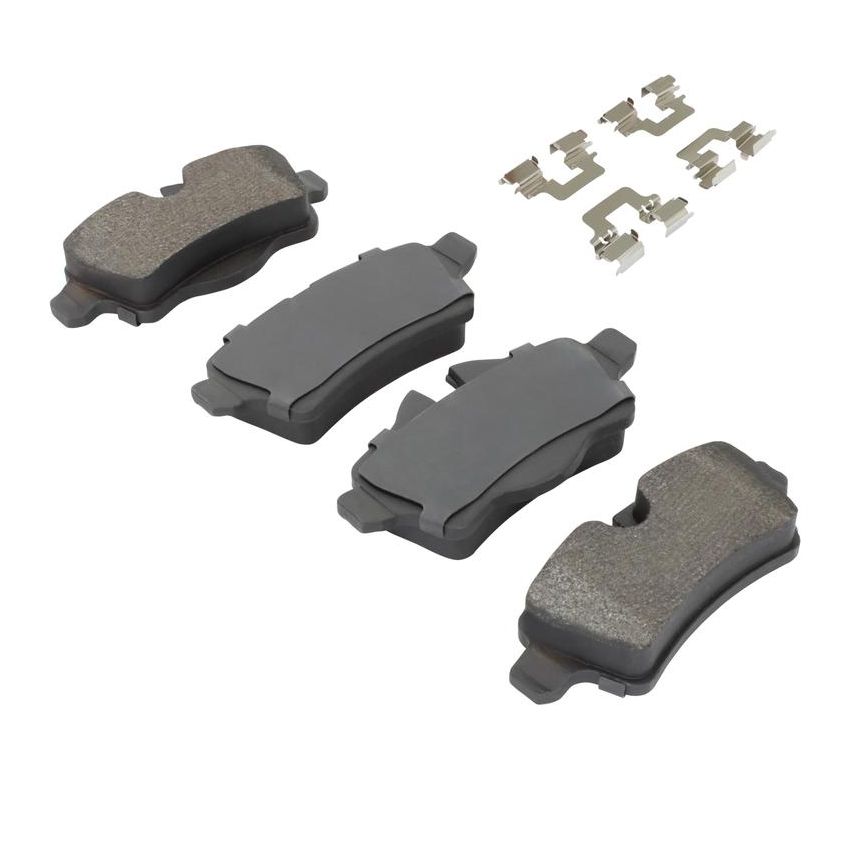 MPA 1001-1309M Quality-Built Premium Semi-Metallic Brake Pads w/ Hardware