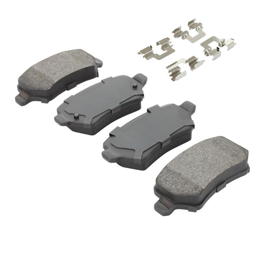 MPA 1001-1362M Quality-Built Premium Semi-Metallic Brake Pads w/ Hardware