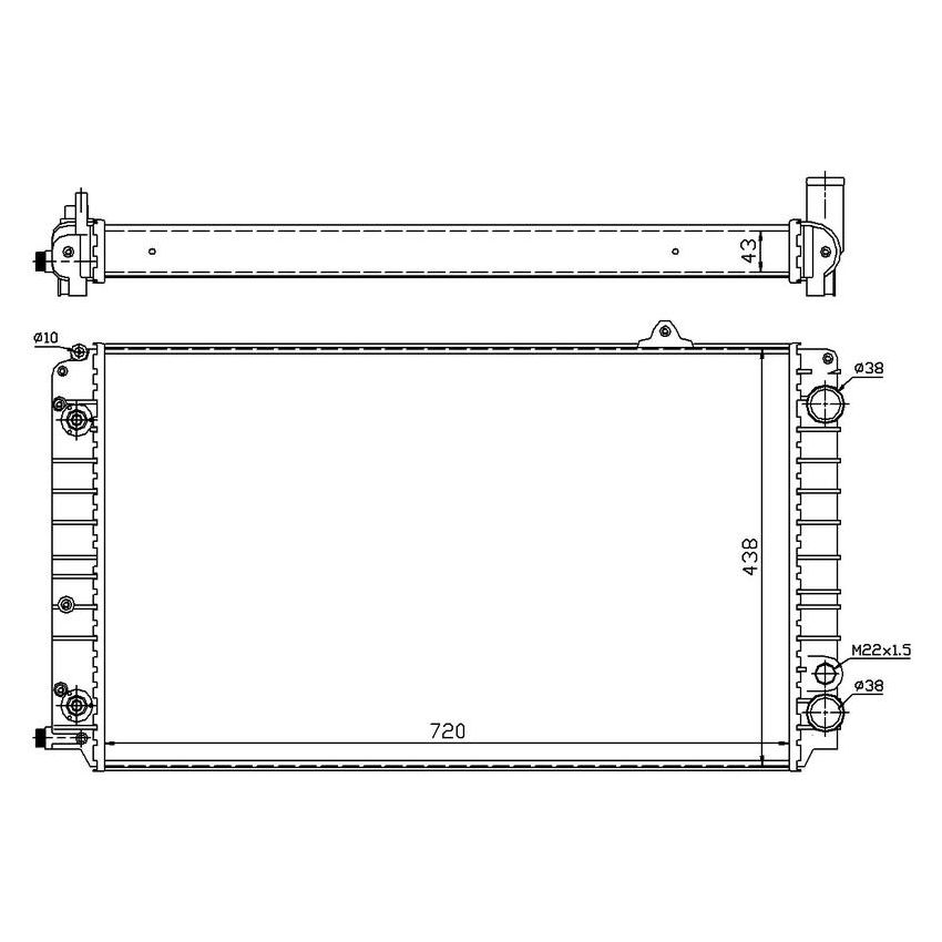 NISSENS 60239 Radiator w/Integrated Transmission Oil Cooler