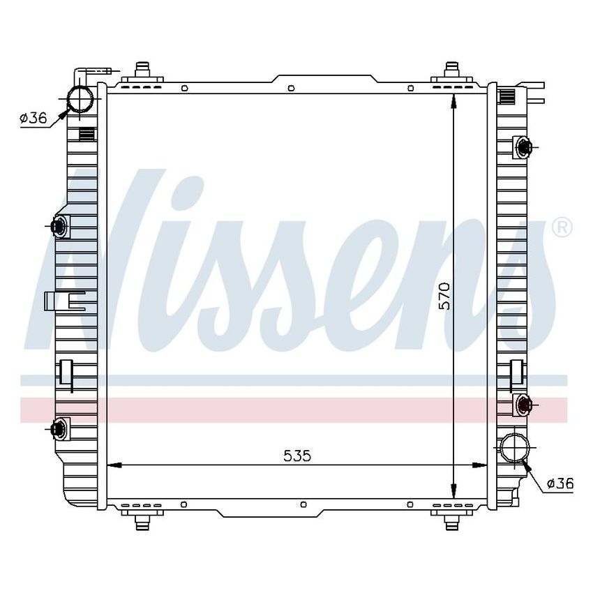 NISSENS 62599A Radiator w/Integrated Transmission Oil Cooler