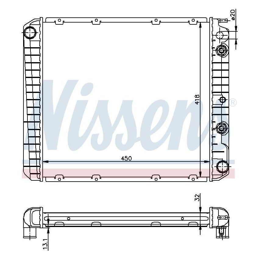 NISSENS 65544A Radiator w/Integrated Transmission Oil Cooler
