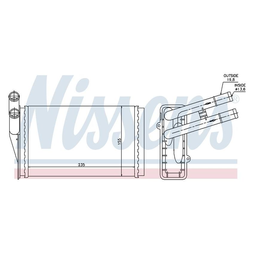NISSENS 70224 HVAC Heater Core