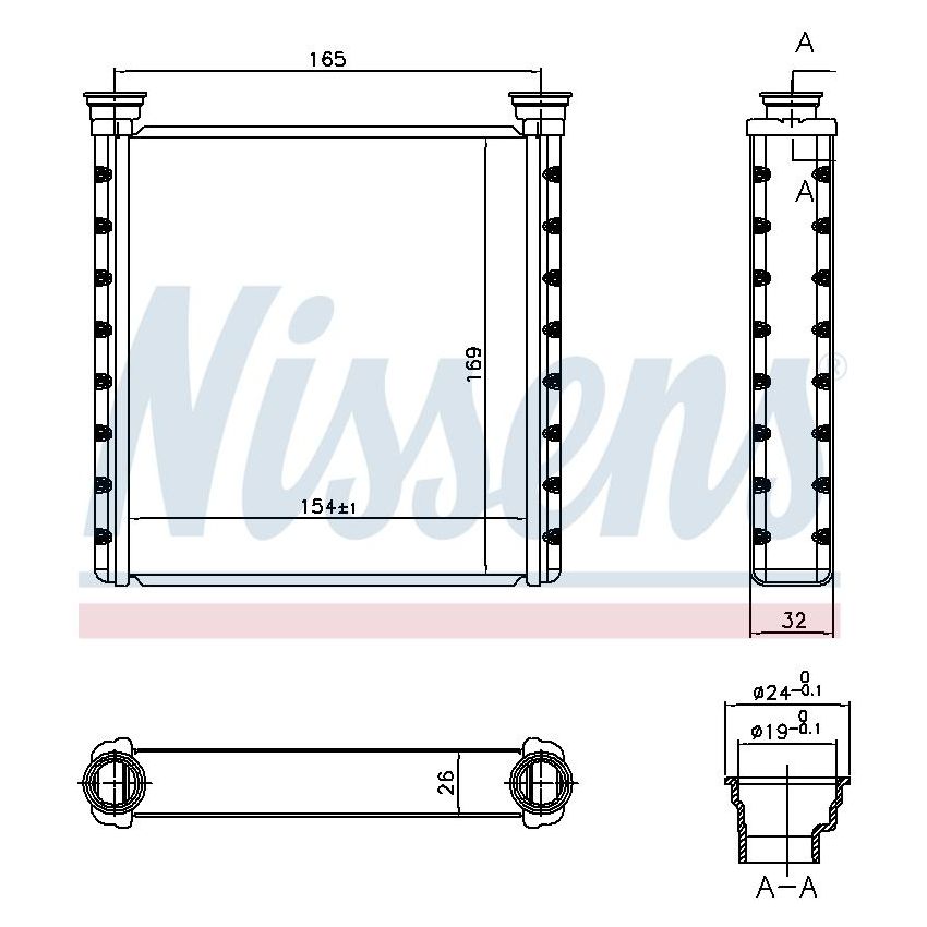 NISSENS 70533 HVAC Heater Core