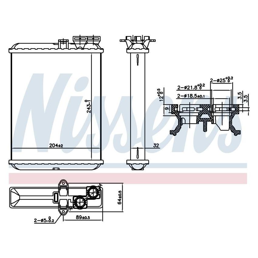 NISSENS 707102 HVAC Heater Core