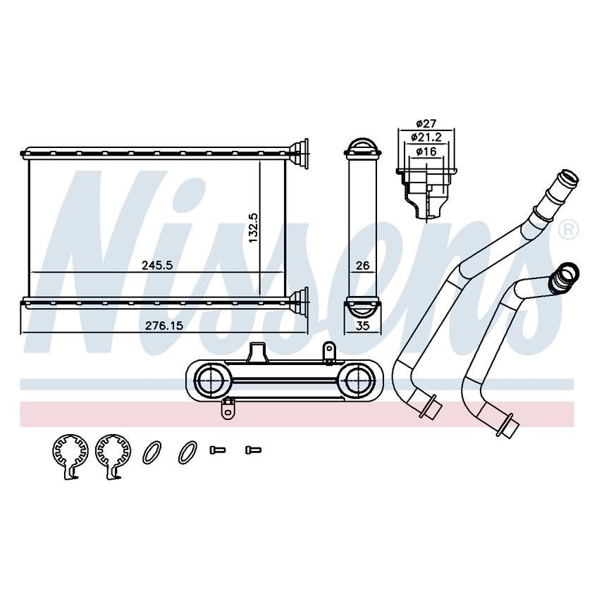 NISSENS 707190 HVAC Heater Core