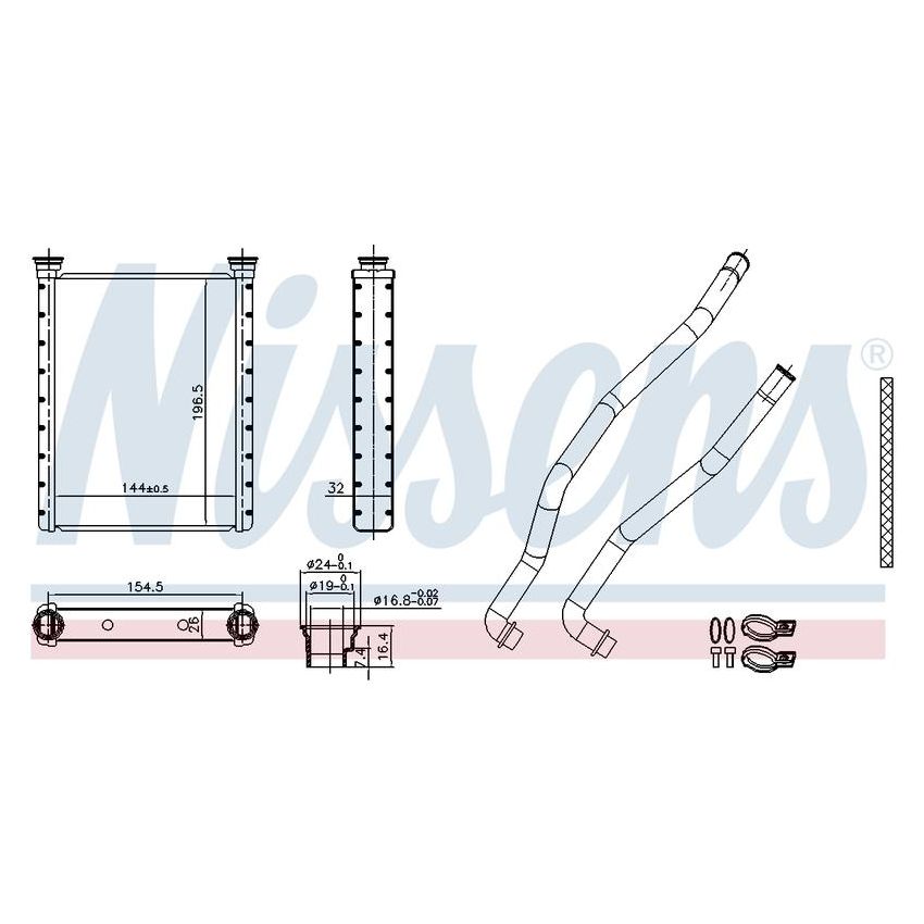 NISSENS 707198 HVAC Heater Core