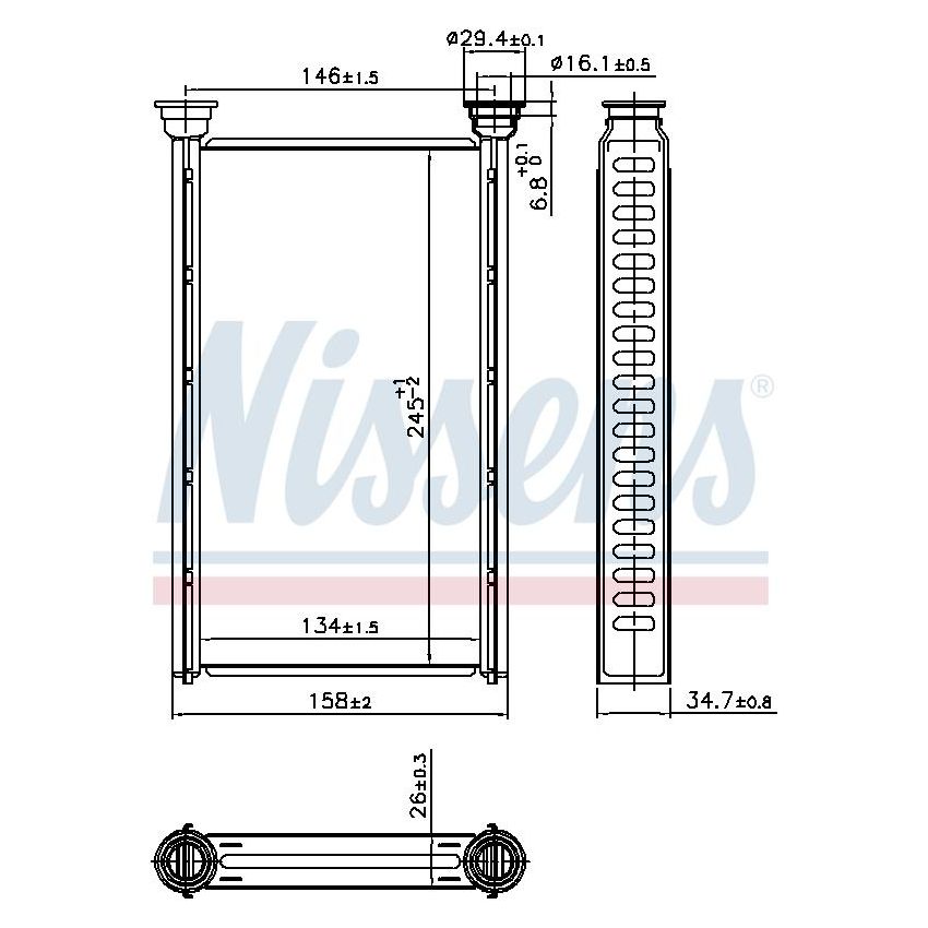 NISSENS 707209 HVAC Heater Core