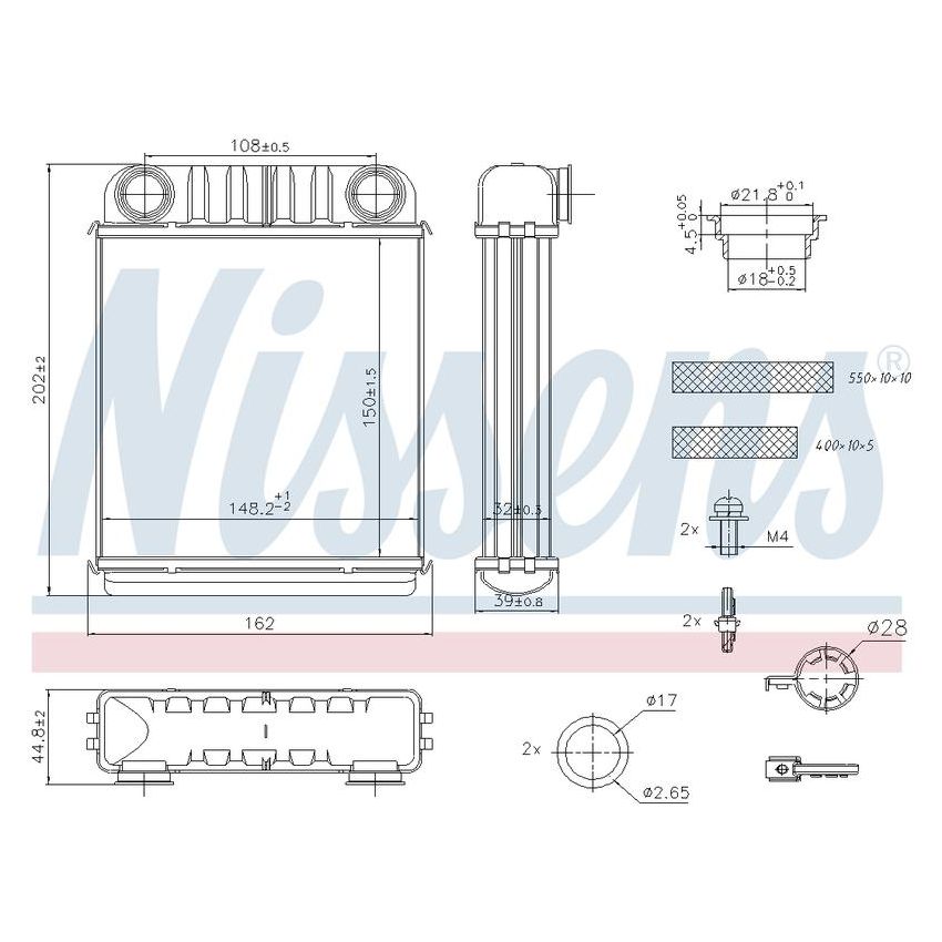 NISSENS 707216 HVAC Heater Core