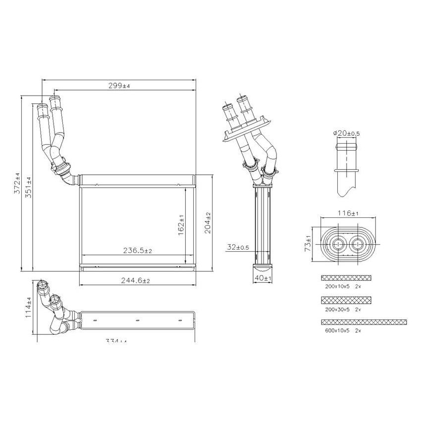 NISSENS 707299 HVAC Heater Core