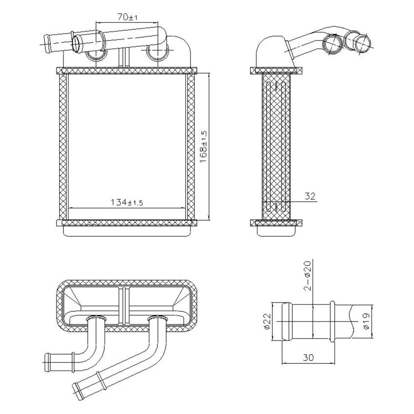 NISSENS 707313 HVAC Heater Core
