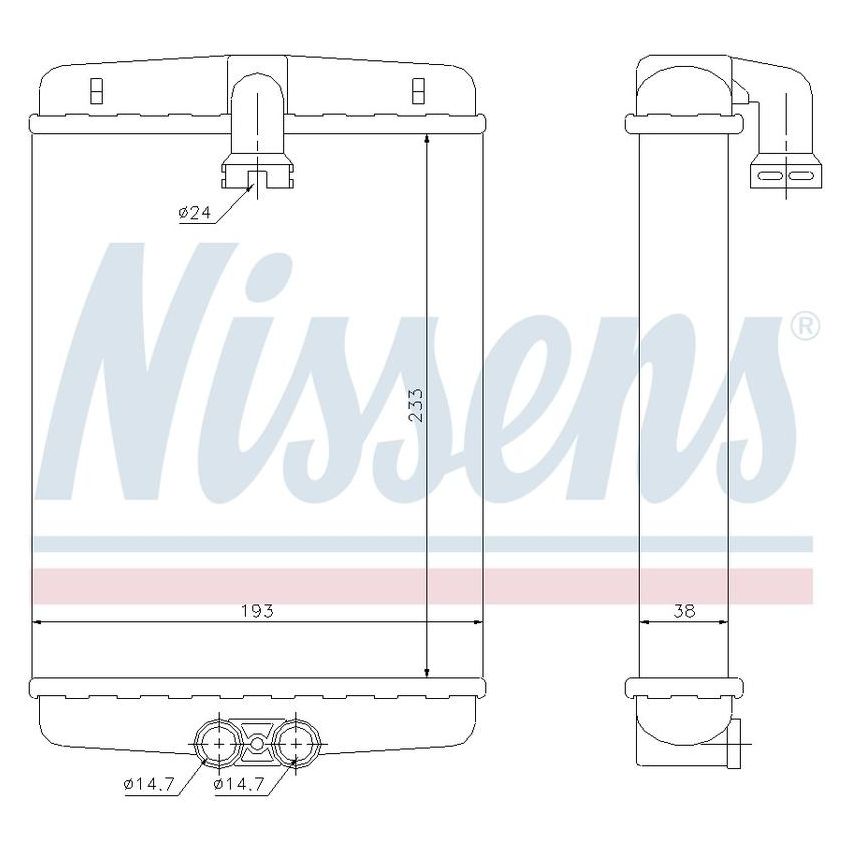 NISSENS 72013 HVAC Heater Core