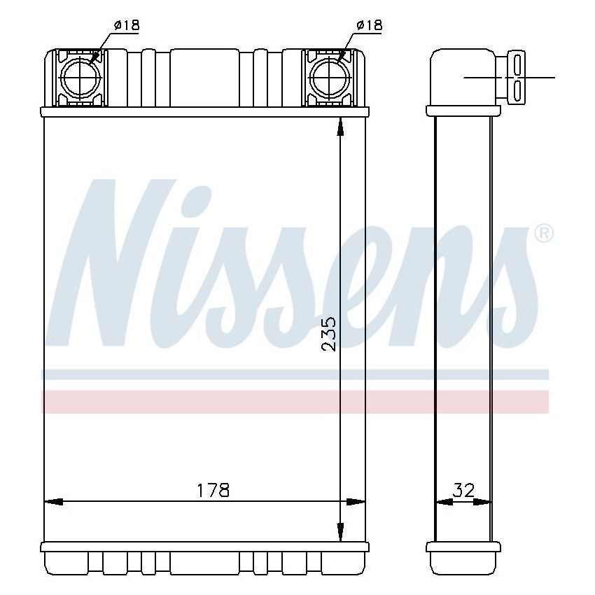 NISSENS 72028 HVAC Heater Core