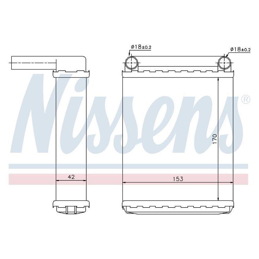 NISSENS 72038 HVAC Heater Core