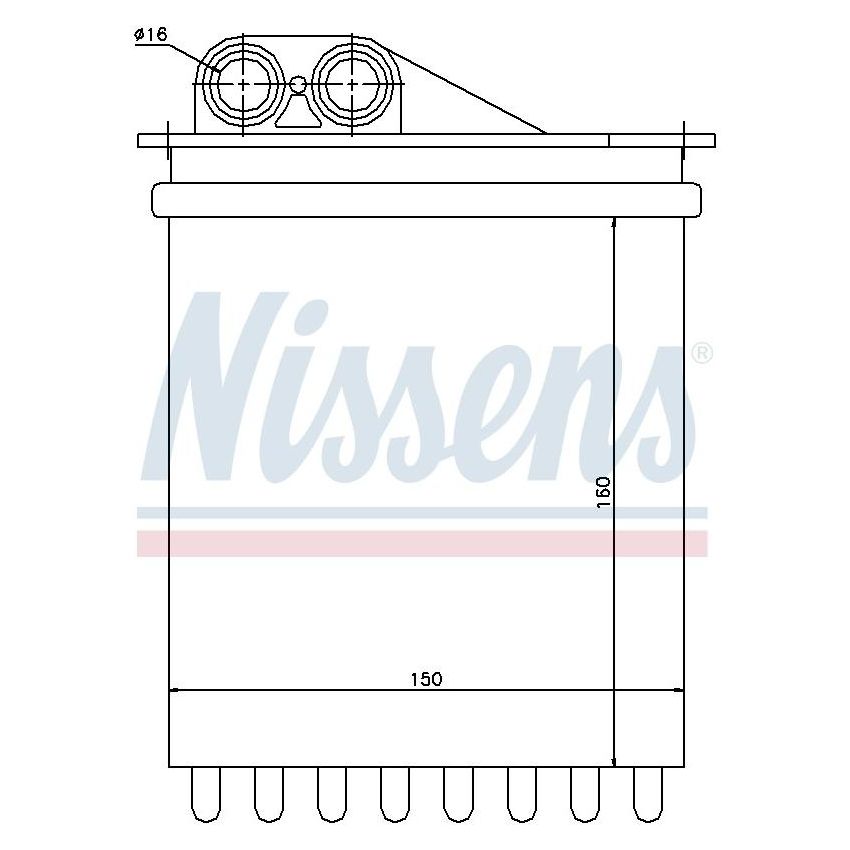 NISSENS 72040 HVAC Heater Core
