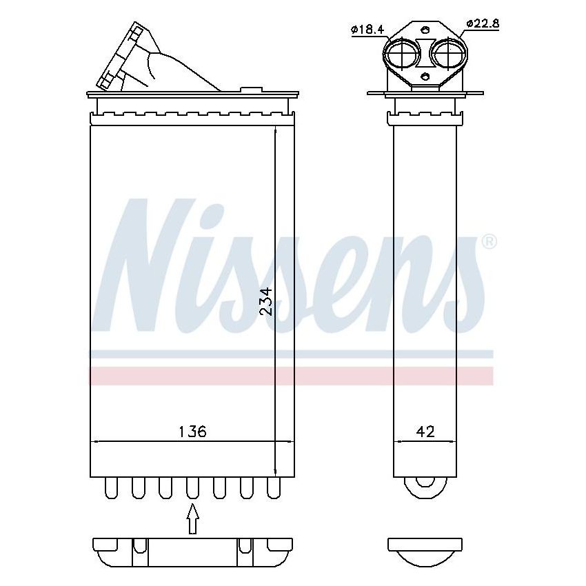 NISSENS 72655 HVAC Heater Core