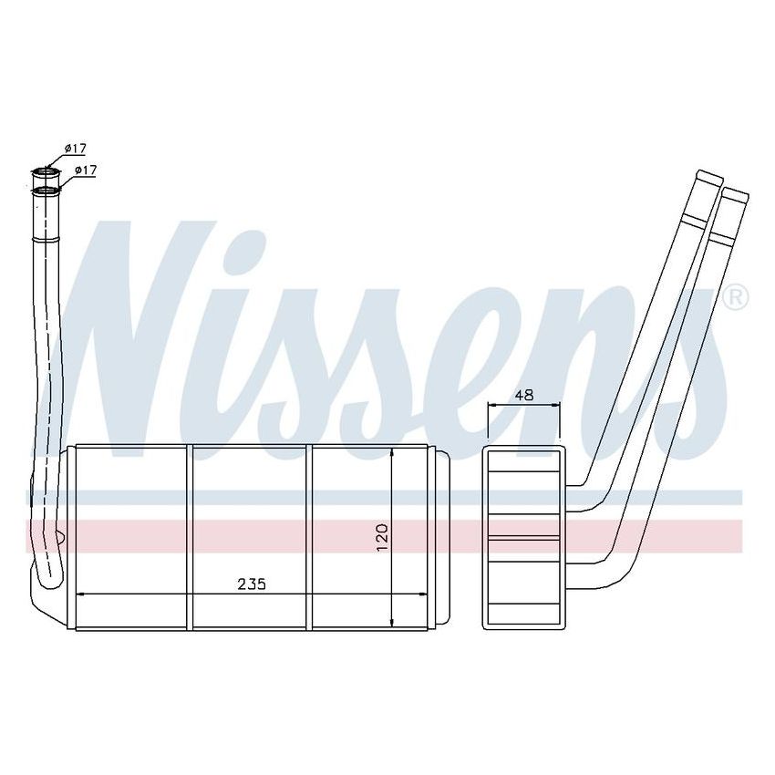 NISSENS 73001 HVAC Heater Core