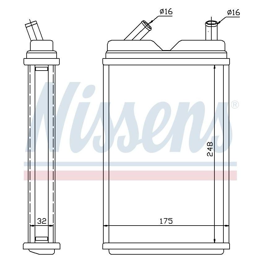 NISSENS 73624 HVAC Heater Core
