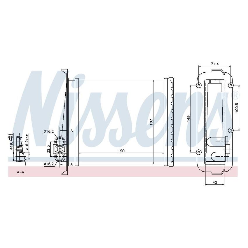 NISSENS 73640 HVAC Heater Core