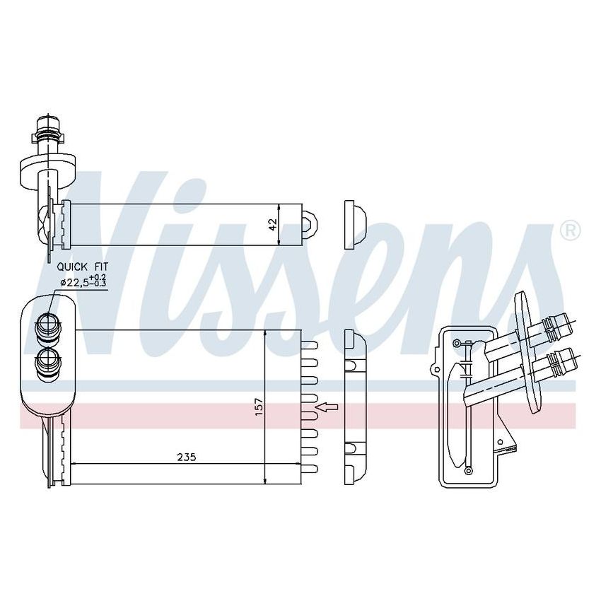 NISSENS 73921 HVAC Heater Core