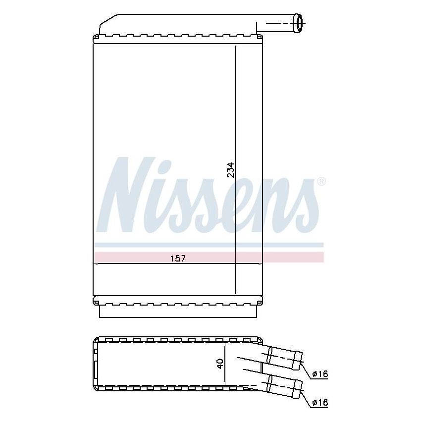 NISSENS 73940 HVAC Heater Core