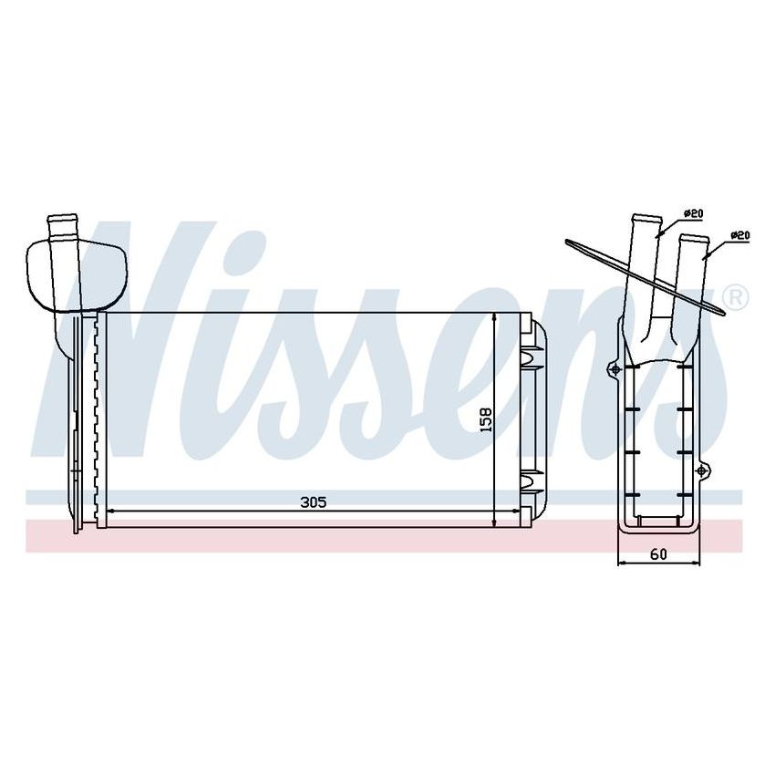 NISSENS 73965 HVAC Heater Core