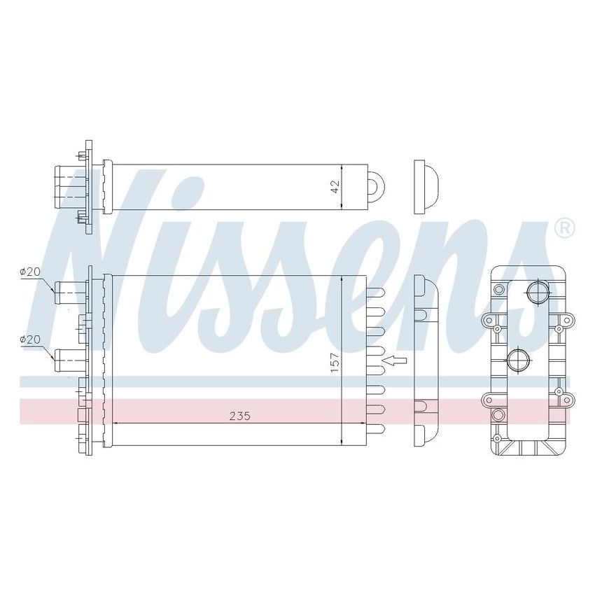 NISSENS 73974 HVAC Heater Core