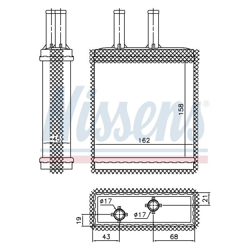 NISSENS 77505 HVAC Heater Core