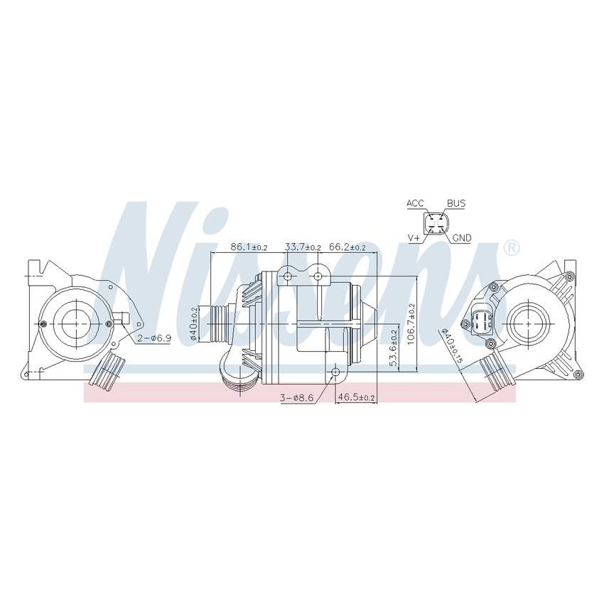 NISSENS 831075 Auxiliary Water Pump