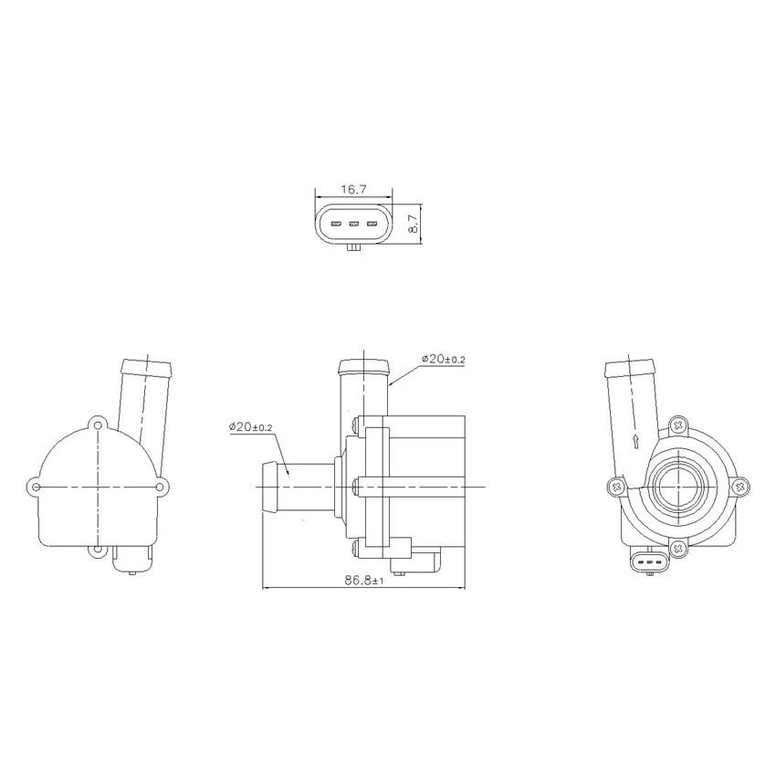 NISSENS 832121 Auxiliary Water Pump