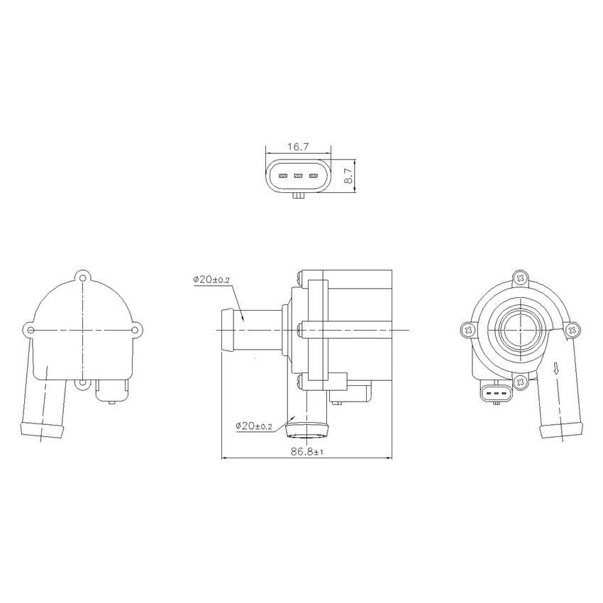 NISSENS 832172 Auxiliary Water Pump