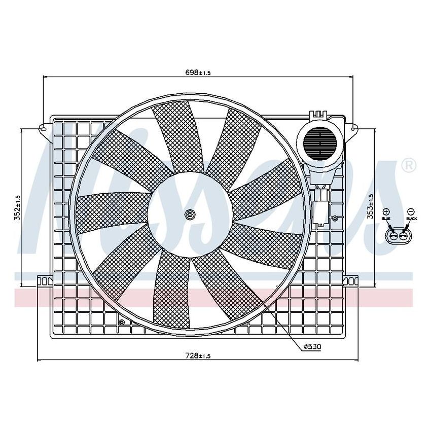 NISSENS 85401 Engine Cooling Fan Assembly