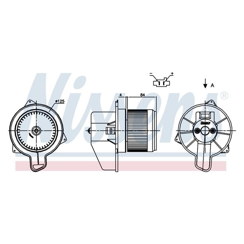 NISSENS 87306 Blower Motor Assembly